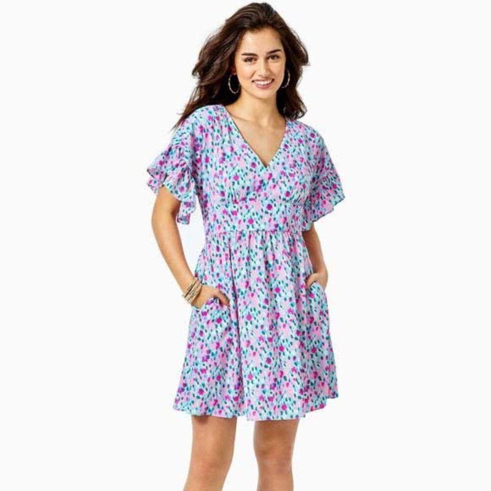 Lilly Pulitzer Blaire Stretch Dress - Hottie Dottie - 14